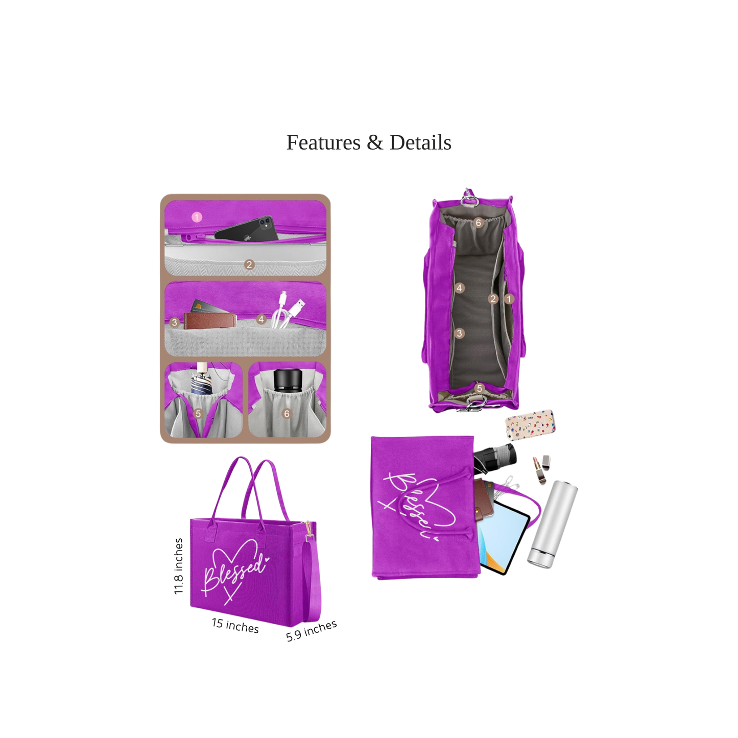 Blessed Canvas Tote Bag
