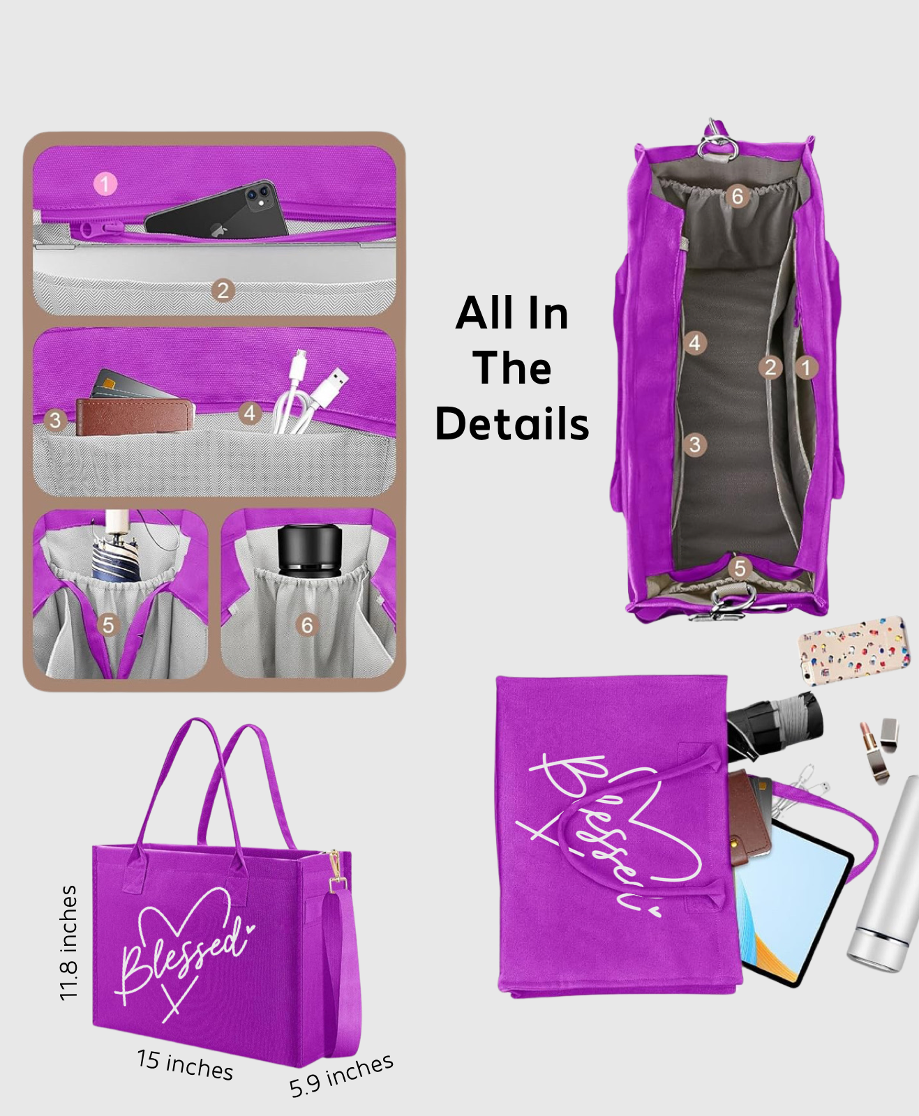 Blessed Canvas Tote Bag