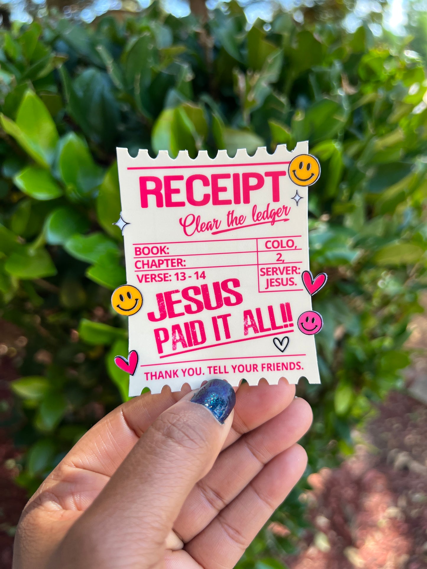 Jesus Paid It All Receipt Sticker